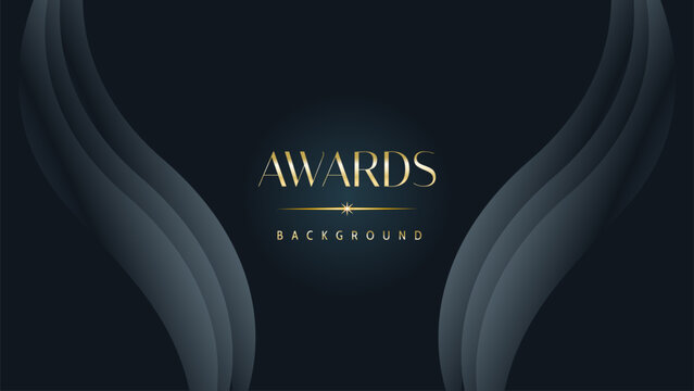 Awarding the nomination ceremony luxury black wavy background. Wedding entertainment night. Elegant luxury shine modern template certificate.