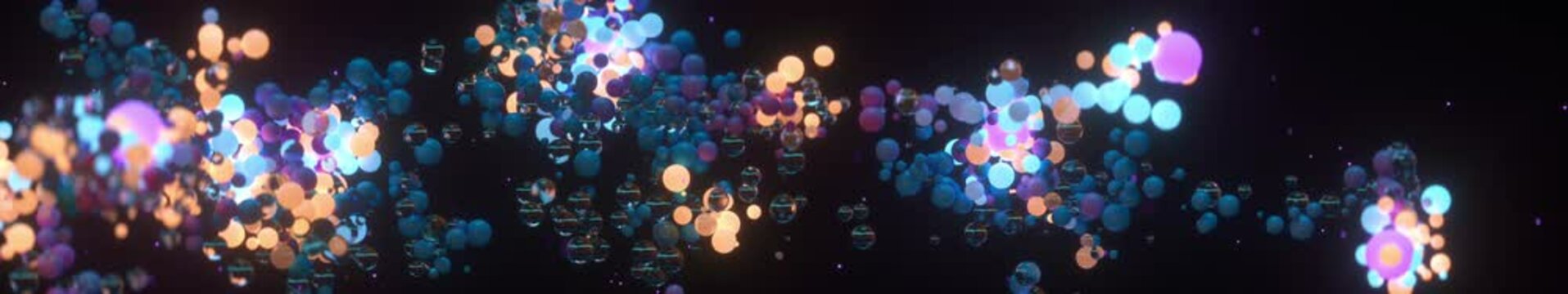 Colorful Spheres Widescreen Particle Visual
