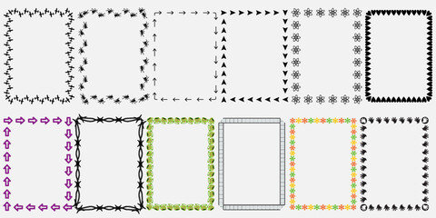 cool wedding border frem vector