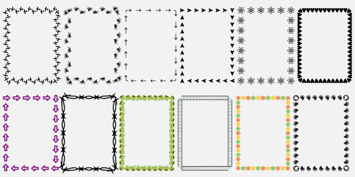cool wedding border frem vector