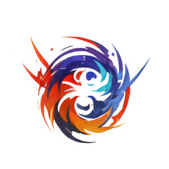 Obraz premium Fusion of Elements: Twin Dragon