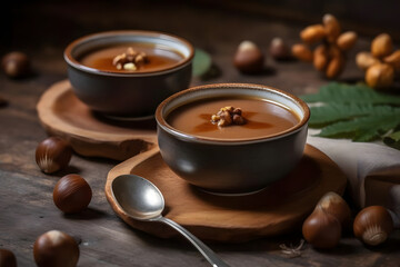 chestnut soup, warming soup infused with nutty chestnut essence