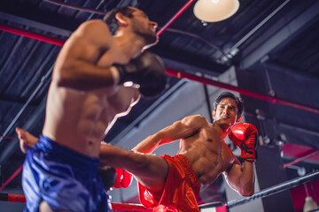 Boxer's determination shines in rounds, contesting with devotion to showcase Thai martial art skills