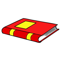 Fototapeta na wymiar red book vector illustration