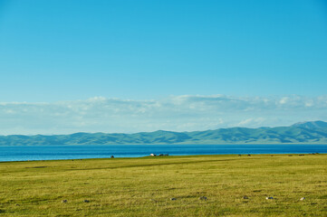 Fototapeta premium Son Kul mountain lake