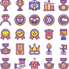 reward icons set. vector elements for trendy design. Simple pictograms for mobile concept and web apps. 