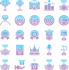 reward icons set. vector elements for trendy design. Simple pictograms for mobile concept and web apps. 