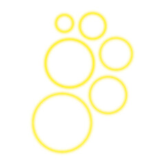 Scattered Yellow Circles with Glow Effect