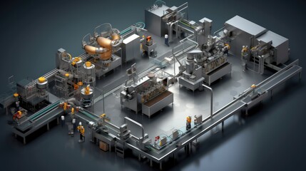 The manufacturing process in factory  