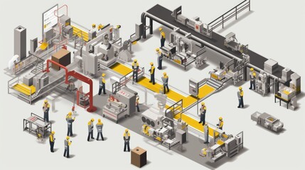 The manufacturing process in factory  