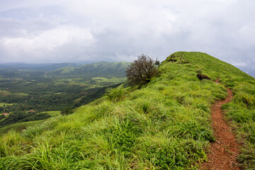 Fototapeta premium Mountain view of Devaramane hill Karnataka india.