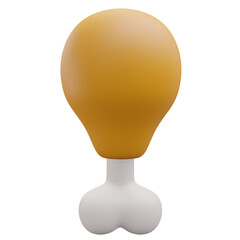 egg, grocery 3d icon illustration with transparent background