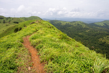 Fototapeta premium Mountain view of Devaramane hill Karnataka india.