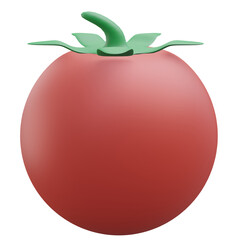 tomato, grocery 3d icon illustration with transparent background