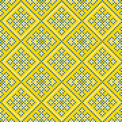 Seamless pattern of Ukrainian ornament in ethnic style, identity, vyshyvanka, embroidery for print clothes, websites, banners