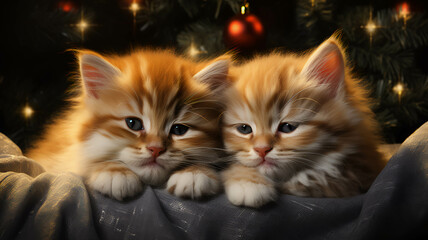 Kittens on Christmas