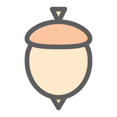 pastel acorn flat icon