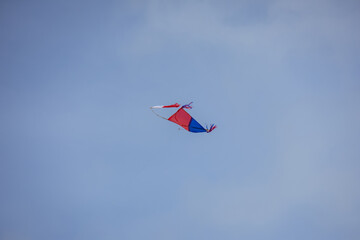 Fototapeta na wymiar colorful kite flying in the sky