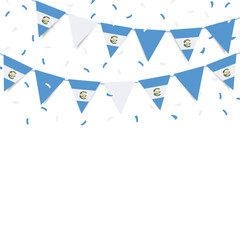 Vector Illustration of Guatemala Independence Day. Garland with the flag of Guatemala on a white background.
