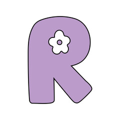 (R) cute flower alphabet