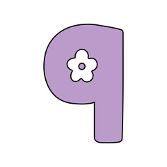 (q) cute flower alphabet