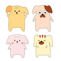Cute dog character design for kids, element, present, poster, banner