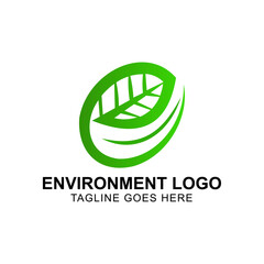 Natural logo element design, leaf, green, environment vector illustration