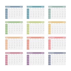 calendar for 2024 starts sunday, vector calendar design 2024 year