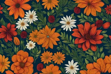 Badezimmer Foto Rückwand seamless floral pattern © umair