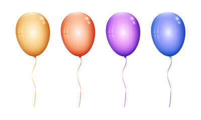 Vector colorful balloons collection