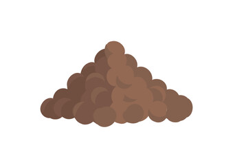 Pile of soil. Heap of plant fertilizers. Vector illustration.