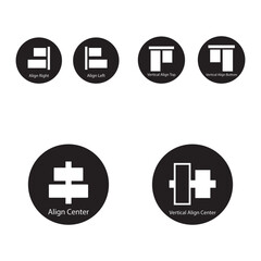 Fototapeta premium align icon vector