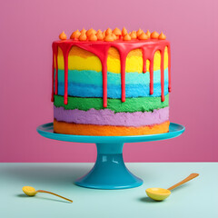 rainbow cake 8 layers