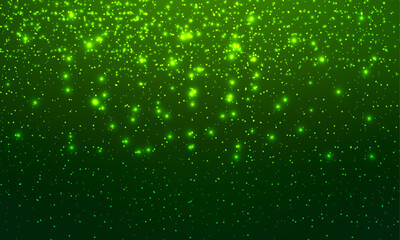 Vector shiny green sparkling bokeh background