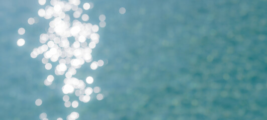 Tropical nature clean sea beach. Summer vacation travel blurred sun light blue ocean water sky and...