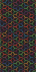 Colorful geometric lines pattern vertical background