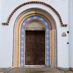 Fototapeta na wymiar old door in the town of island country