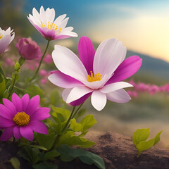 beautiful Rambling flower with nice background.