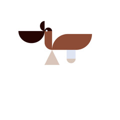 Abstract bauhaus shapes. Modern circles, triangles and squares, minimal style bauhaus vector set. Graphic style design elements. Bauhaus elements pattern square contemporary