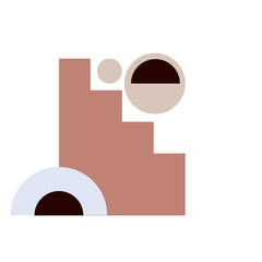 Bauhaus elements, abstract vector set of shapes. Bold Pastel graphic elements, simple geometrical minimal forms for web design, poster art, decorative print, invitation letter, background creation