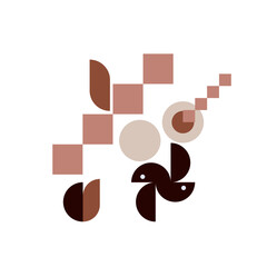 Bauhaus elements, abstract vector set of shapes. Bold Pastel graphic elements, simple geometrical minimal forms for web design, poster art, decorative print, invitation letter, background creation