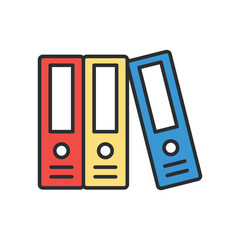 binder sign symbol vector glyph color icon