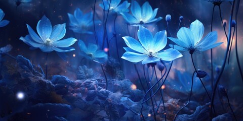 Fototapeta na wymiar blue forest flower