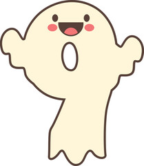 9 number with ghost themed character