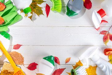 Autumn cleaning background