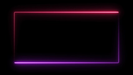 abstract neon rectangle frame illustration background 4k    