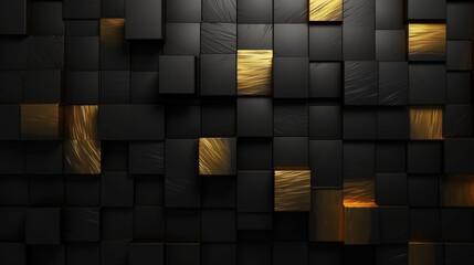 抽象的な暗い幾何学的な豪華な高貴なゴールドGenerativeAI - obrazy, fototapety, plakaty