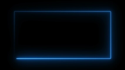 abstract neon rectangle frame illustration background 4k    