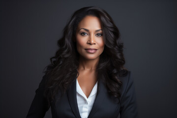 Fototapeta premium Confident African American woman. Generative AI.