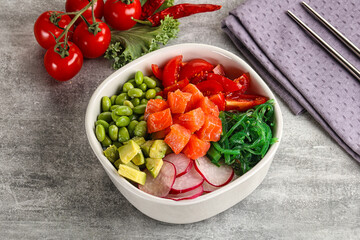 Hawaian cuisine - Poke with salmon
